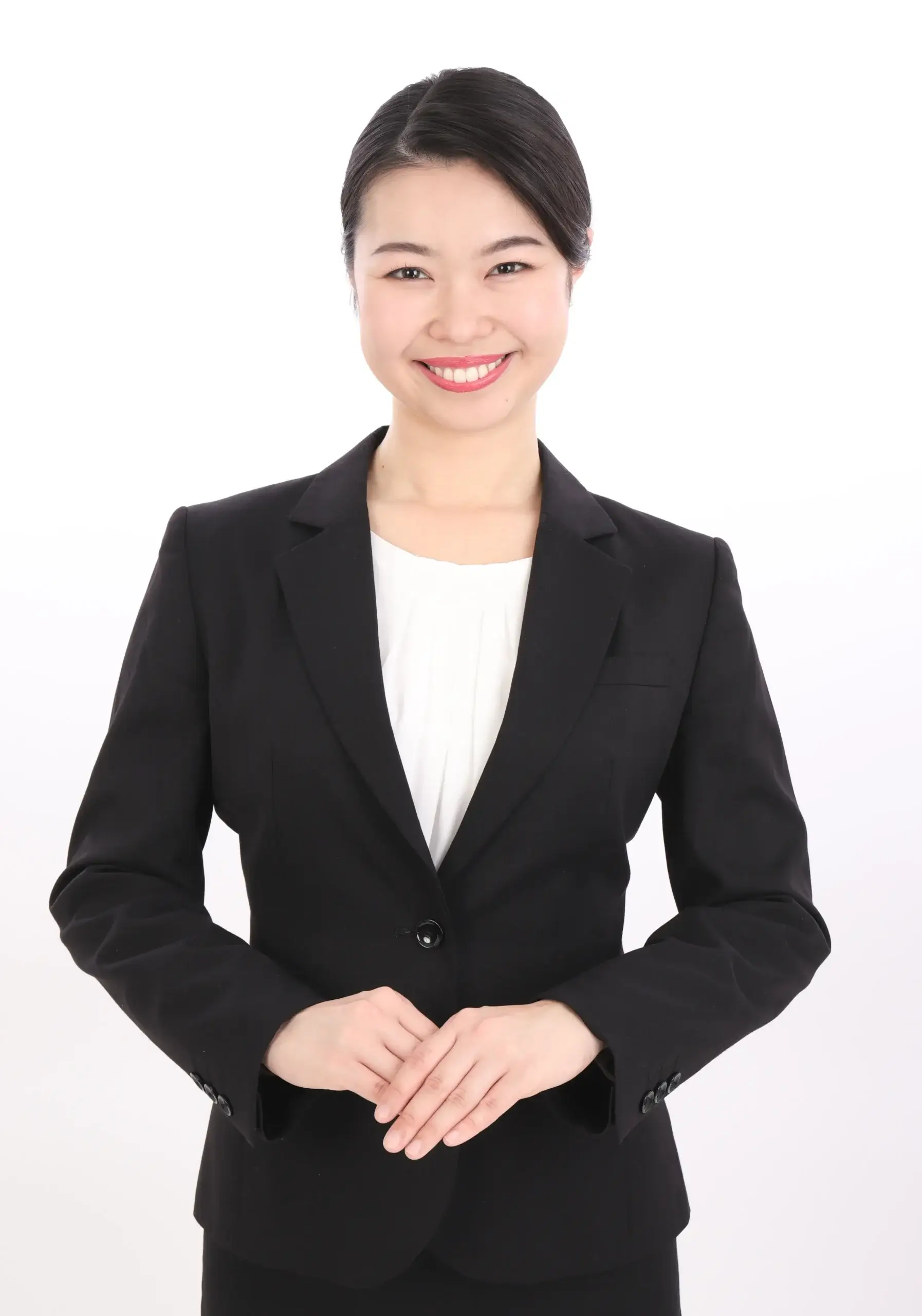 女子就活生の証明写真のビフォー